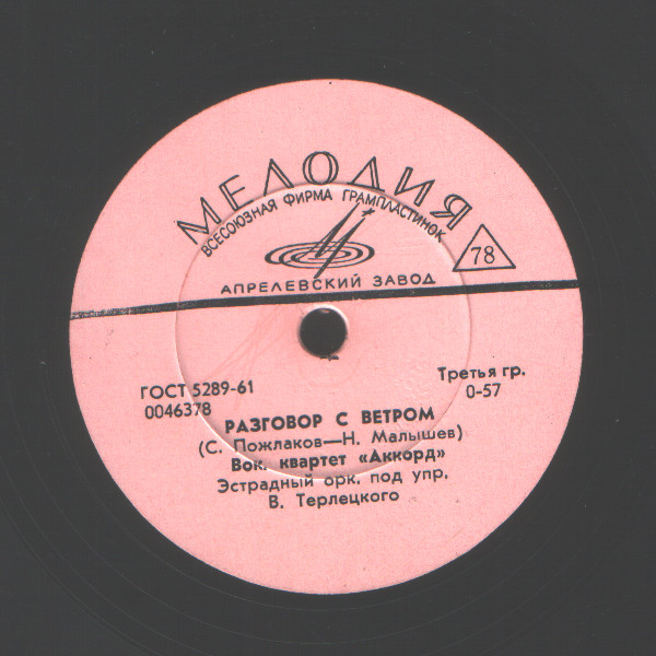 Вокальный квартет «Аккорд» - Манжерок / Разговор с ветром