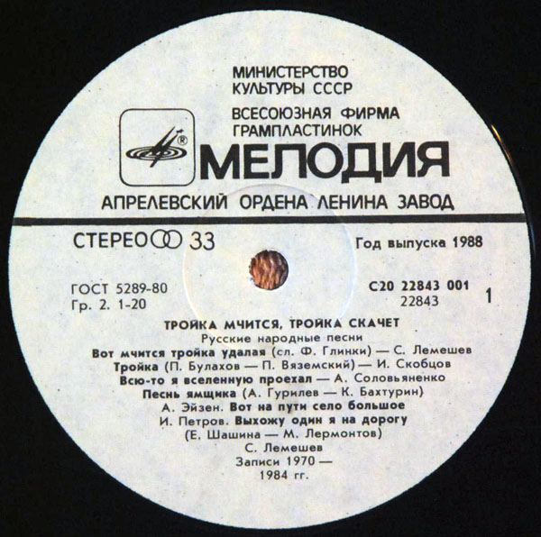 ТРОЙКА МЧИТСЯ, ТРОЙКА СКАЧЕТ. Русские народные песни