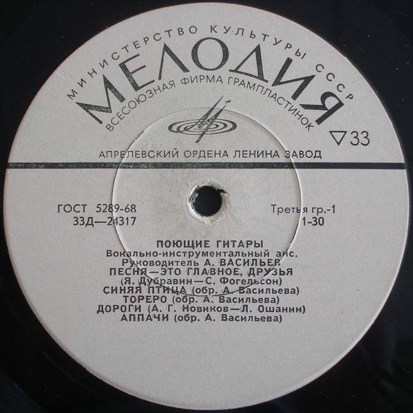 ВИА "Поющие гитары", рук. А. Васильев