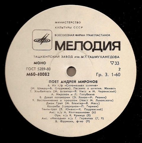 Поет Андрей Миронов