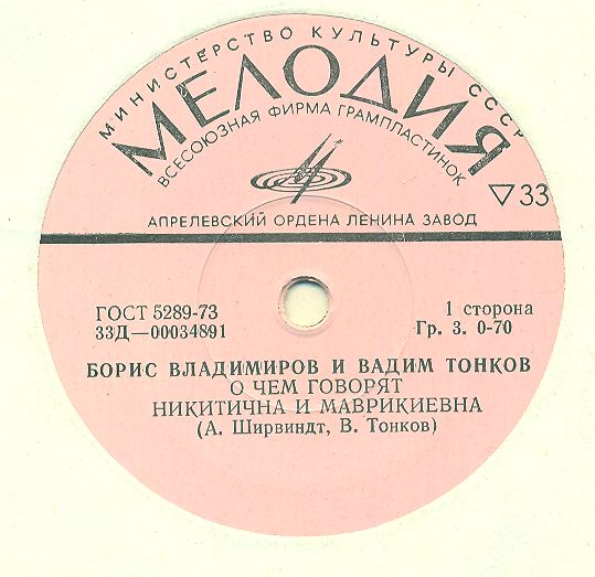 О чем говорят Никитична и Маврикиевна (Борис Владимиров и Вадим Тонков)