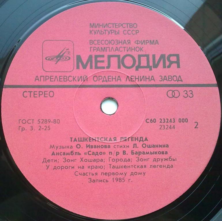 "Ташкентская Легенда". Ансамбль "Садо"