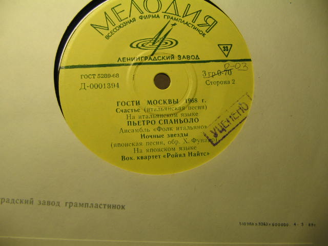 Гости Москвы 1968