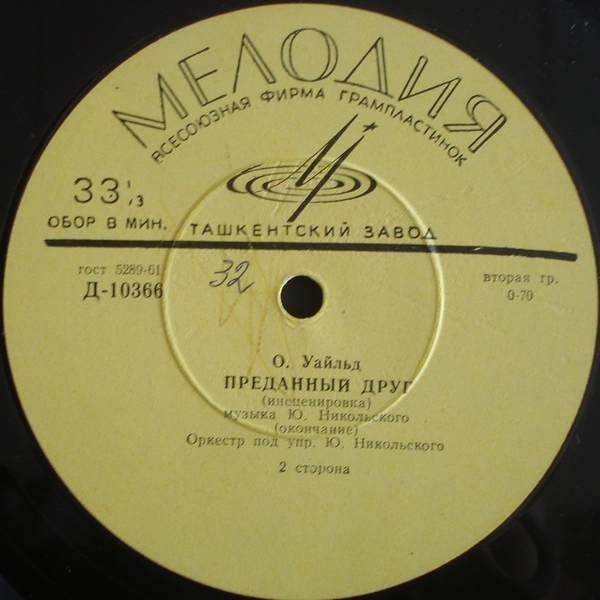 О. УАЙЛЬД (1856-1900) «Преданный друг», инсценировка сказки