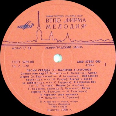 Валерий Агафонов. Песни сердца (2)