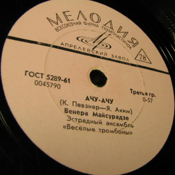 Венера Майсурадзе, эстрадный ансамбль "Веселые тромбоны"