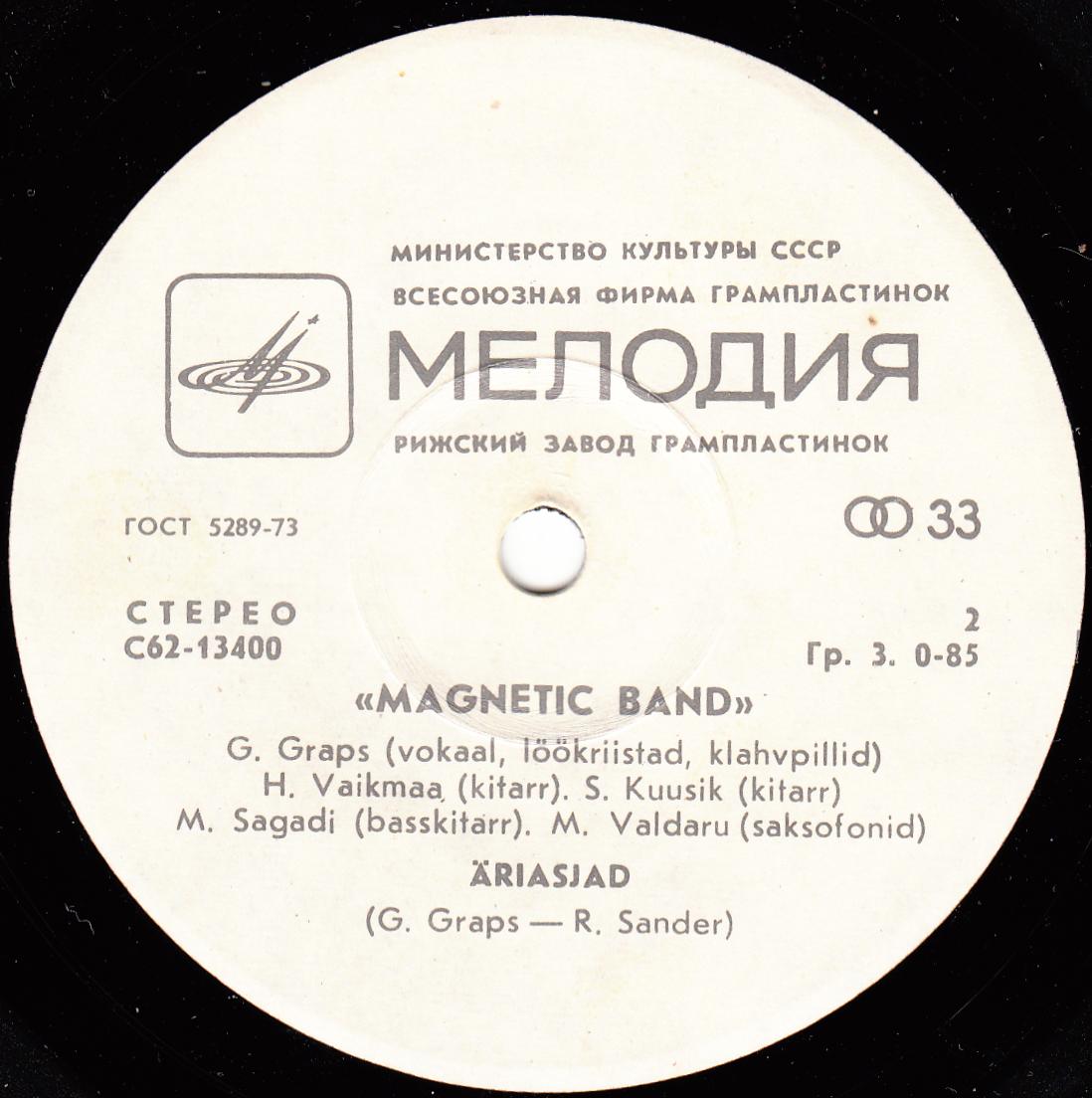 ГРУППА "МАГНЕТИК БЭНД", рук. Гуннар Грапс
