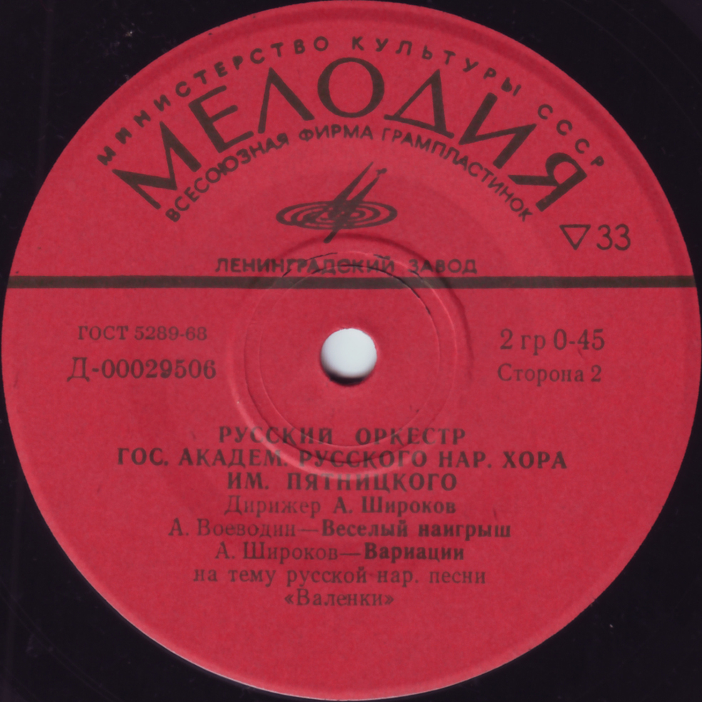 Русский оркестр Государственного Академического русского народного хора им. Пятницкого