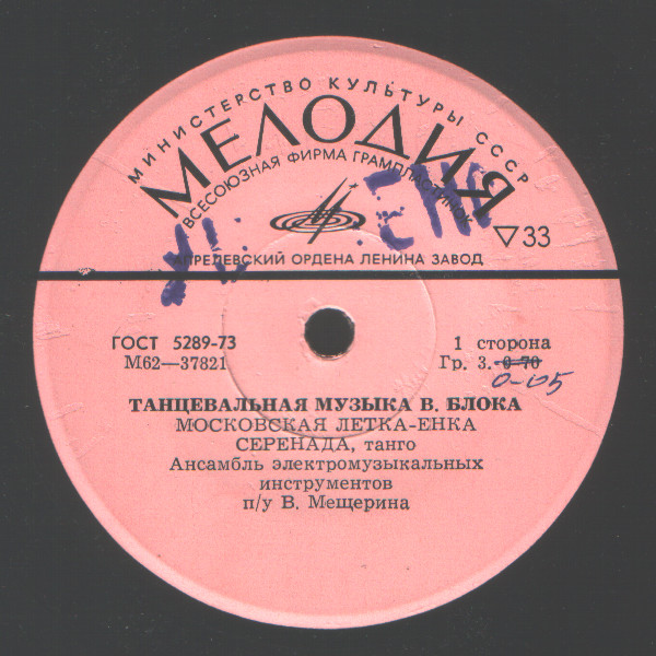 Танцевальная музыка В. Блока