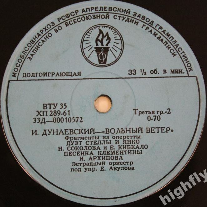 И. ДУНАЕВСКИЙ: «Вольный ветер», фрагменты из оперетты