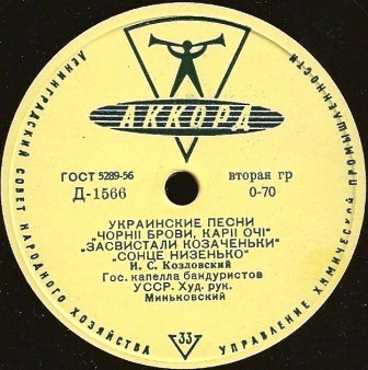 И. С. Козловский. Украинские песни