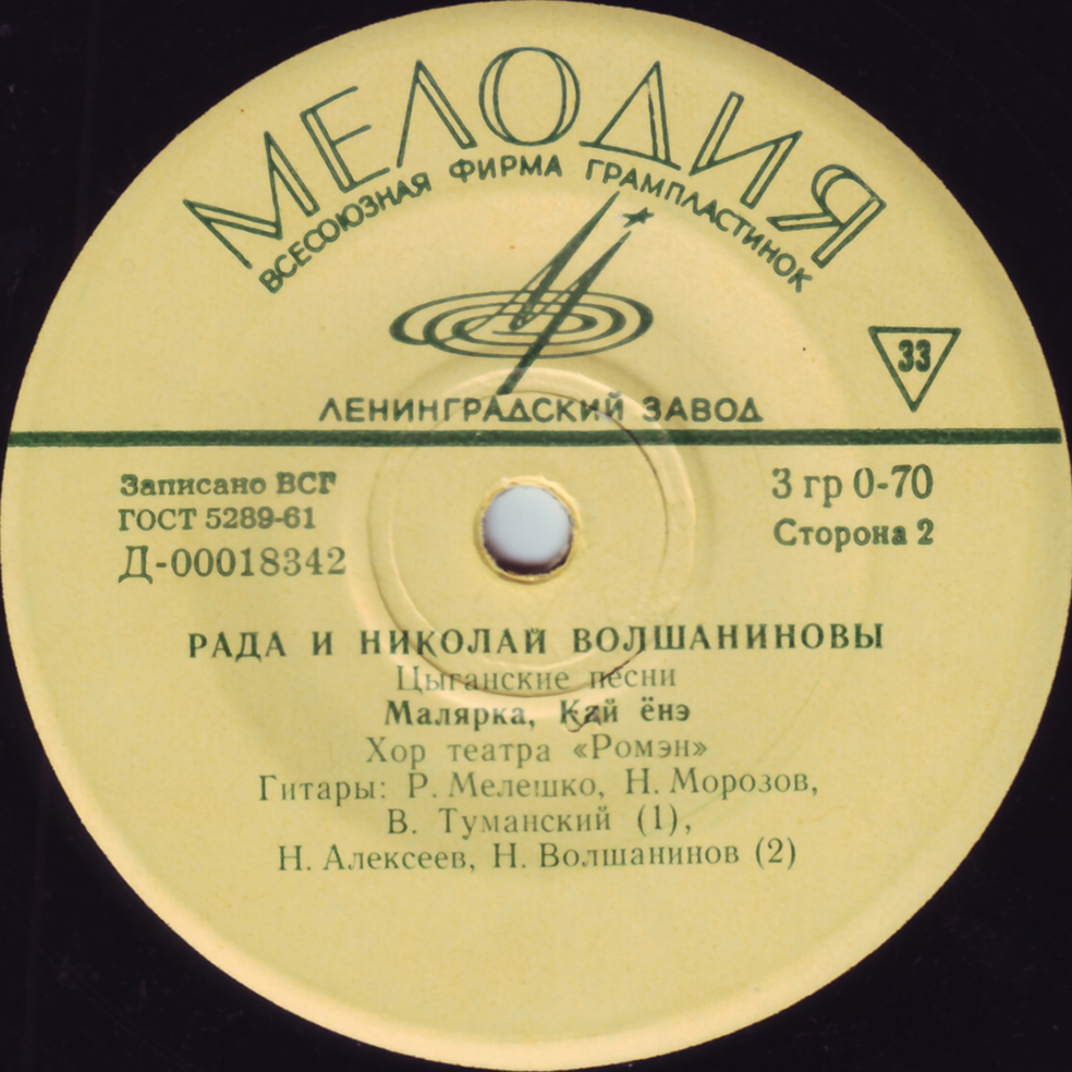 Рада и Николай Волшаниновы. Цыганские песни