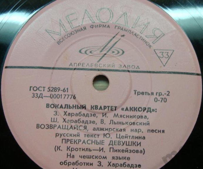 Вокальный квартет «Аккорд»