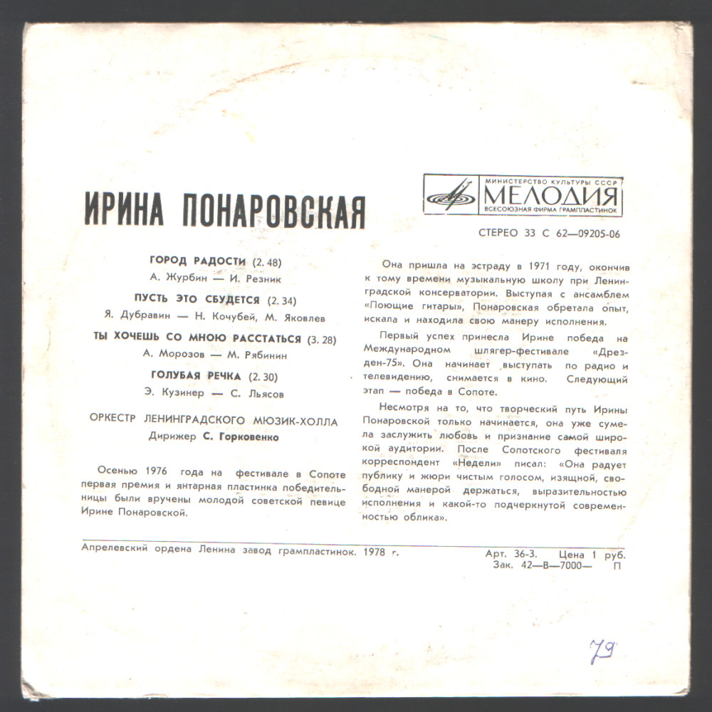 Ирина Понаровская