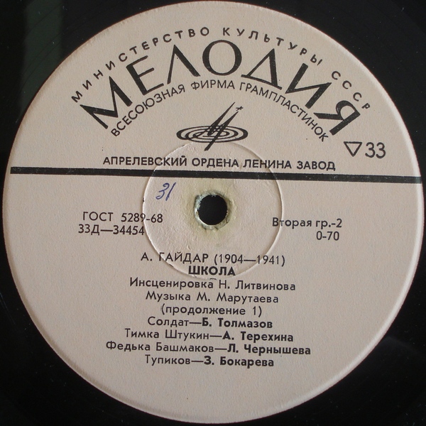 А. ГАЙДАР (1904-1941) «Школа», инсценировка