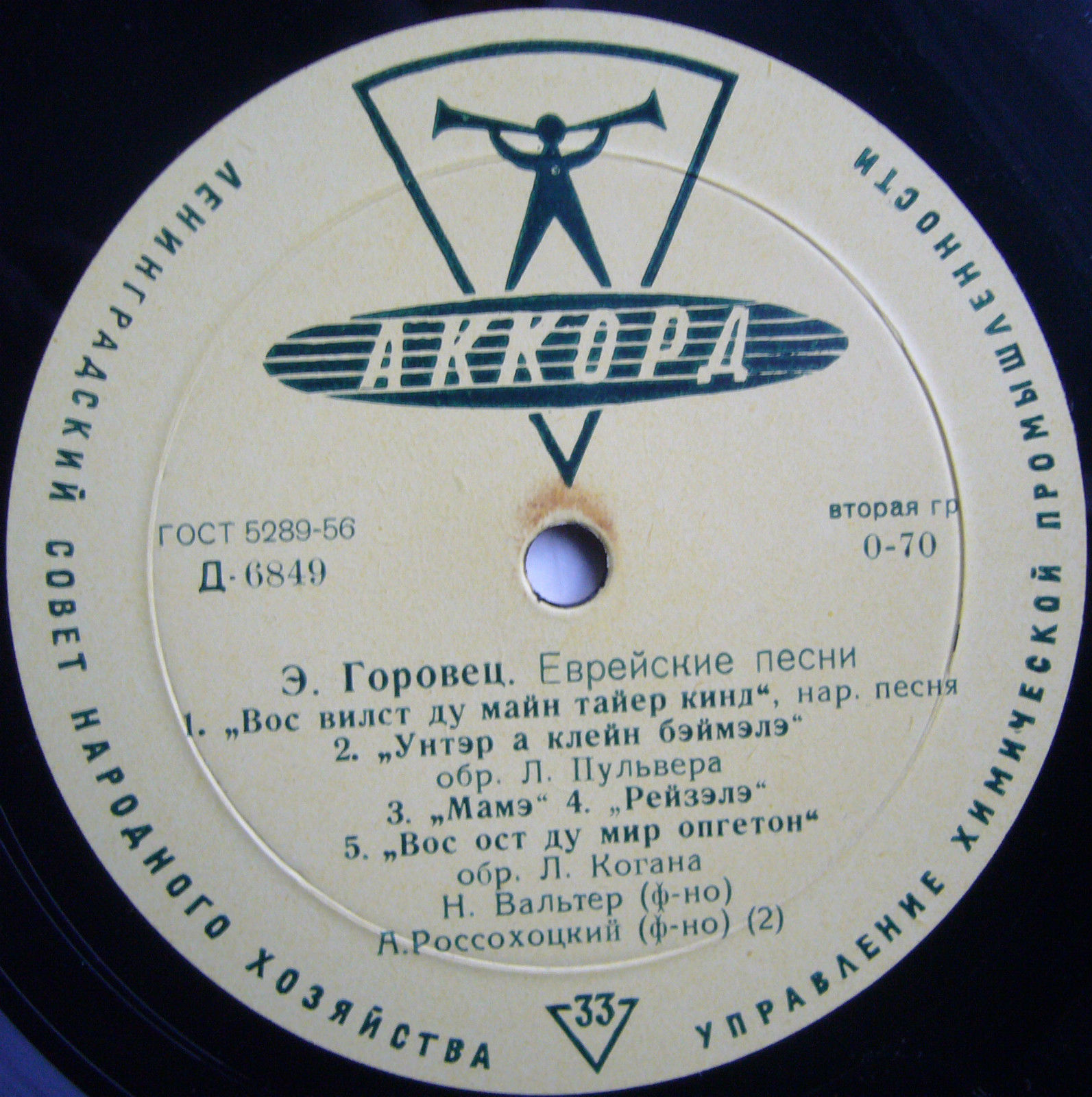 Эмиль ГОРОВЕЦ. Еврейские песни