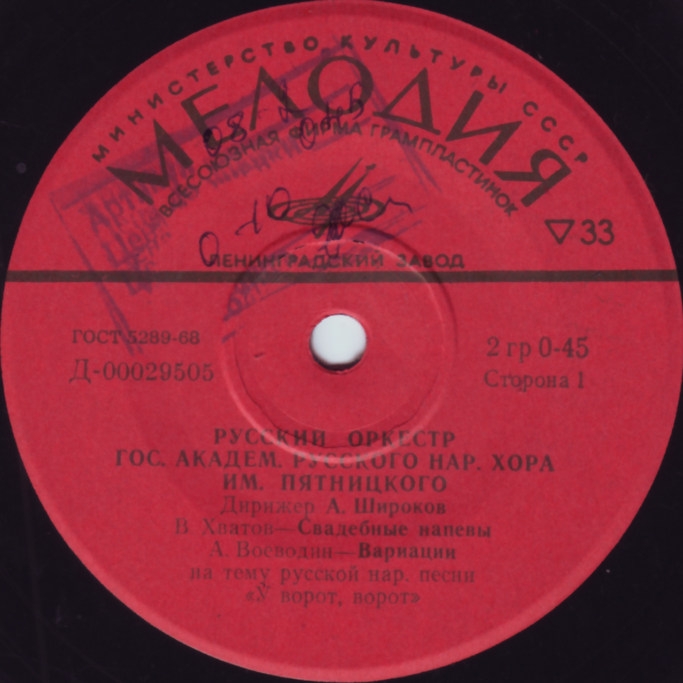 Русский оркестр Государственного Академического русского народного хора им. Пятницкого