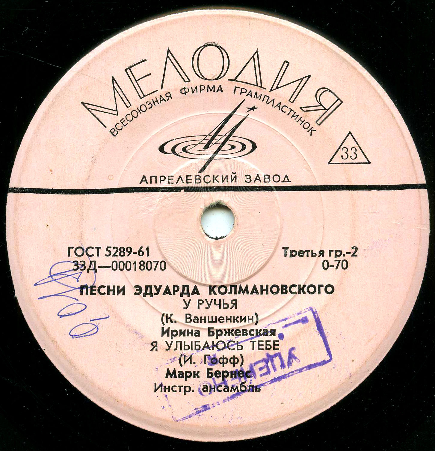 Песни Эдуарда КОЛМАНОВСКОГО (1923)