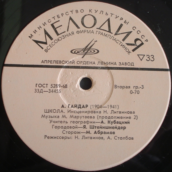 А. ГАЙДАР (1904-1941) «Школа», инсценировка