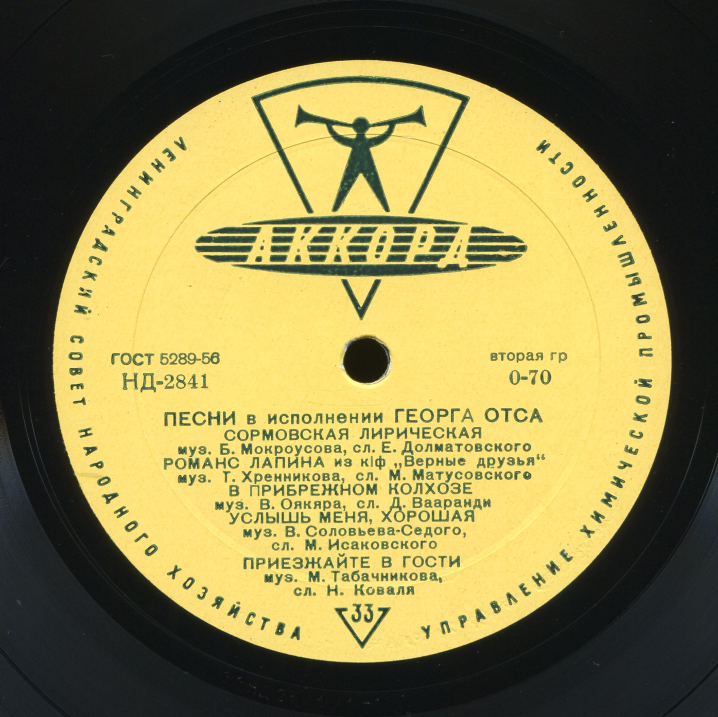 Песни в исполнении Георга Отса