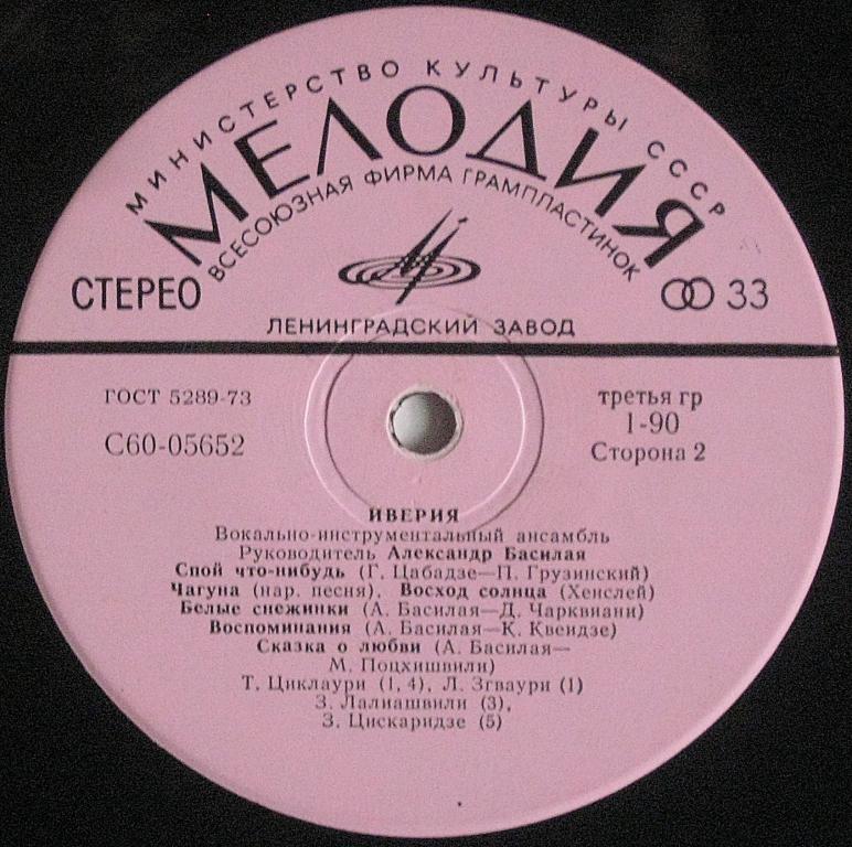 ВИА «ИВЕРИЯ», руководитель А. Басилая