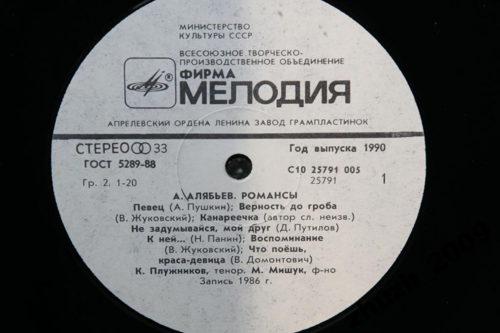 А. АЛЯБЬЕВ. Романсы