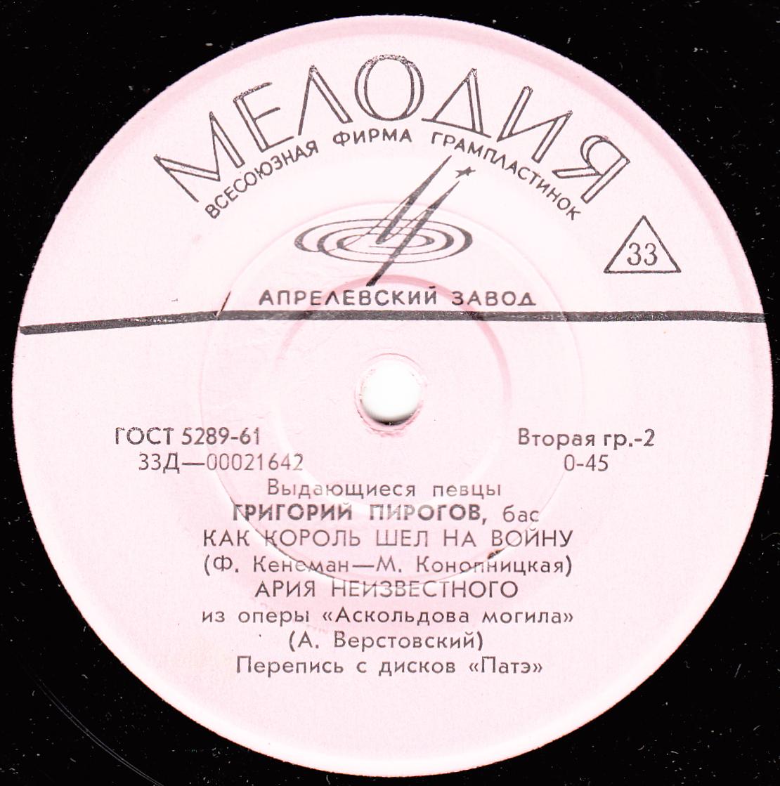 Григорий Пирогов, бас