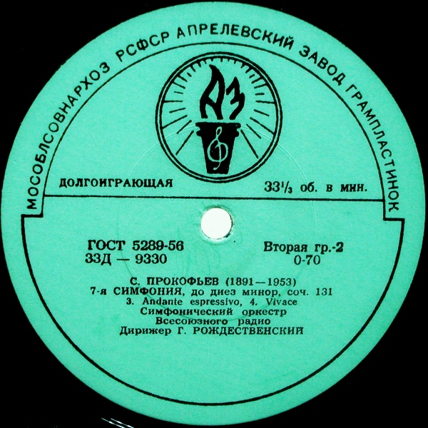 С. ПРОКОФЬЕВ (1891-1953) Симфония № 7 до диез минор, соч. 131 (СО ВР, Г. Рождественский)