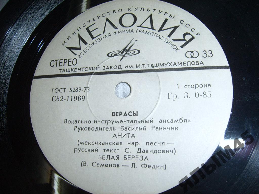 ВОКАЛЬНО-ИНСТР. АНСАМБЛЬ «ВЕРАСЫ», рук. Василий Раинчик.