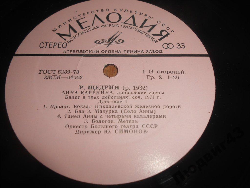 Р. Щедрин: Анна Каренина (балет)