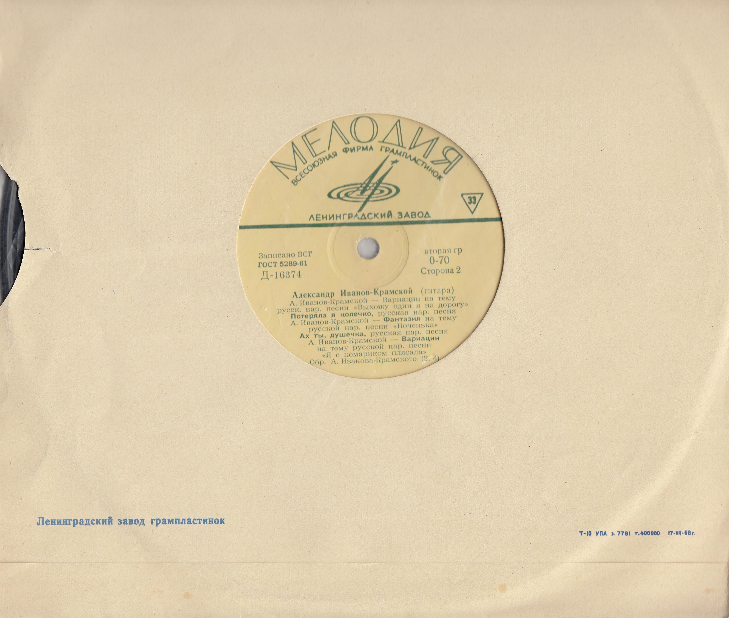 Александр ИВАНОВ-КРАМСКОЙ (гитара)