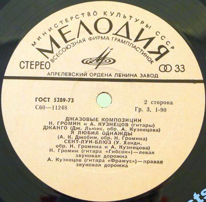 «ДЖАНГО» (джазовые композиции). Н. ГРОМИН И А. КУЗНЕЦОВ (гитары)