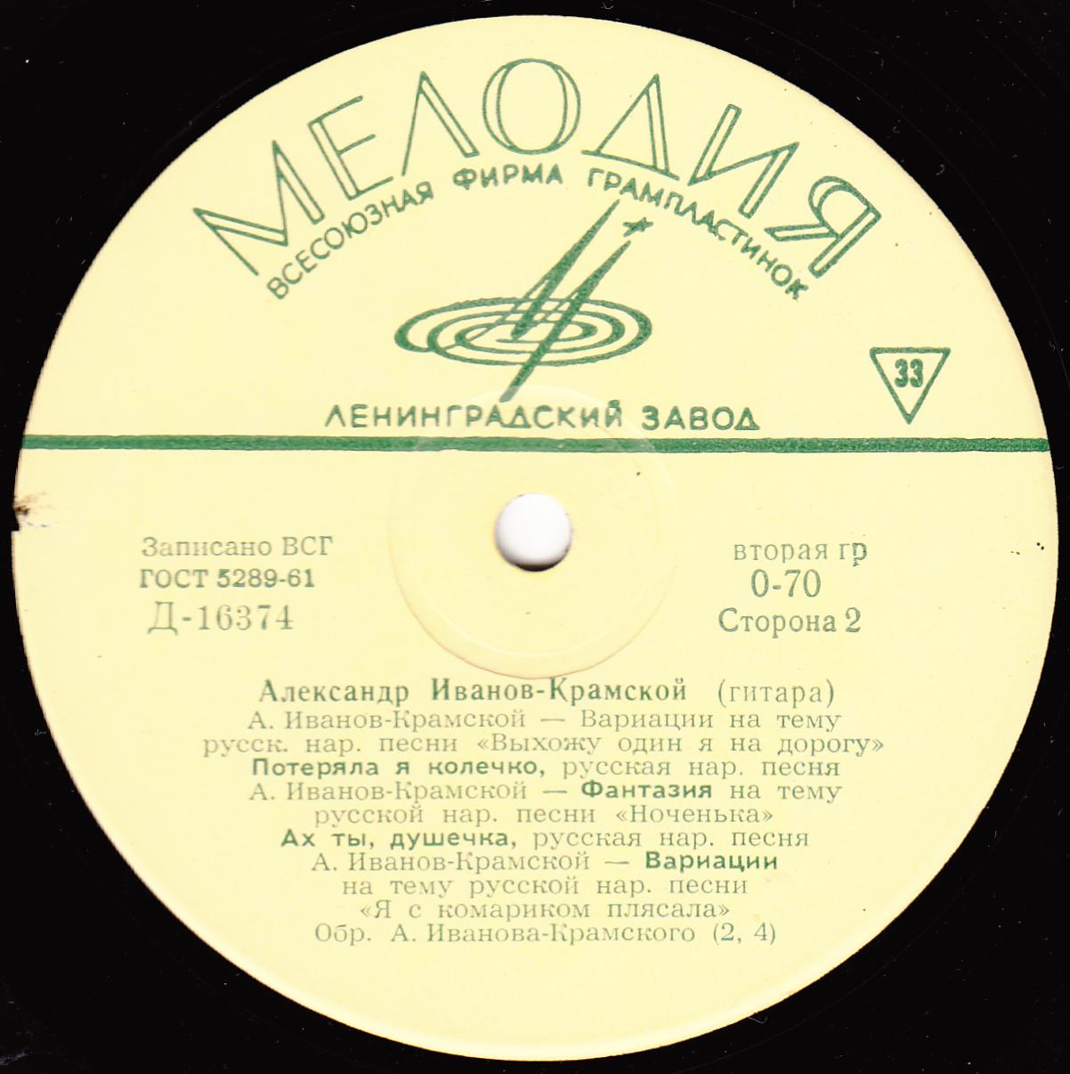 Александр ИВАНОВ-КРАМСКОЙ (гитара)