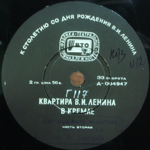ПО ЛЕНИНСКИМ МЕСТАМ: Квартира В. И. Ленина в Кремле