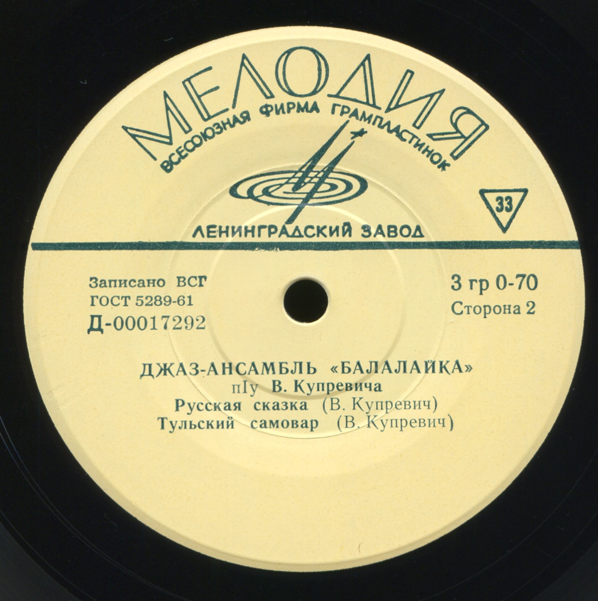 ДЖАЗ-АНСАМБЛЬ «БАЛАЛАЙКА» п/у В. КУПРЕВИЧА
