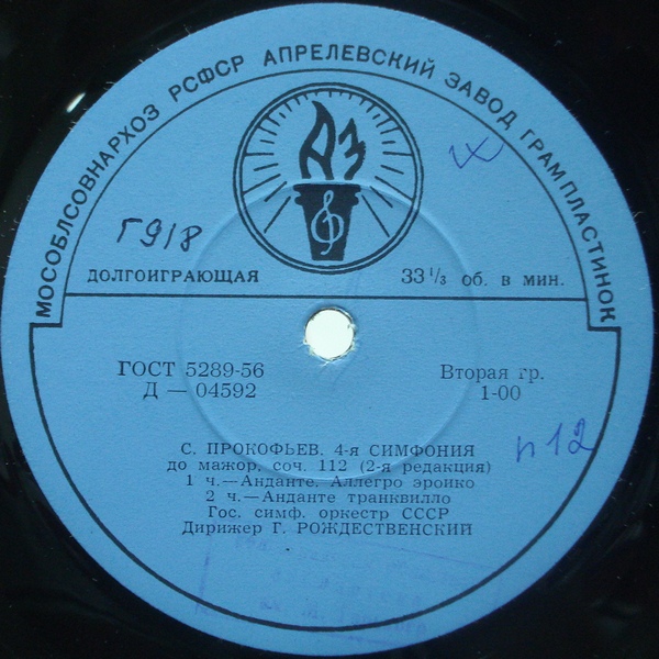 С. ПРОКОФЬЕВ (1891–1953). Симфония № 4 до мажор, соч. 47/112 (2-я редакция) — Г. Рождественский