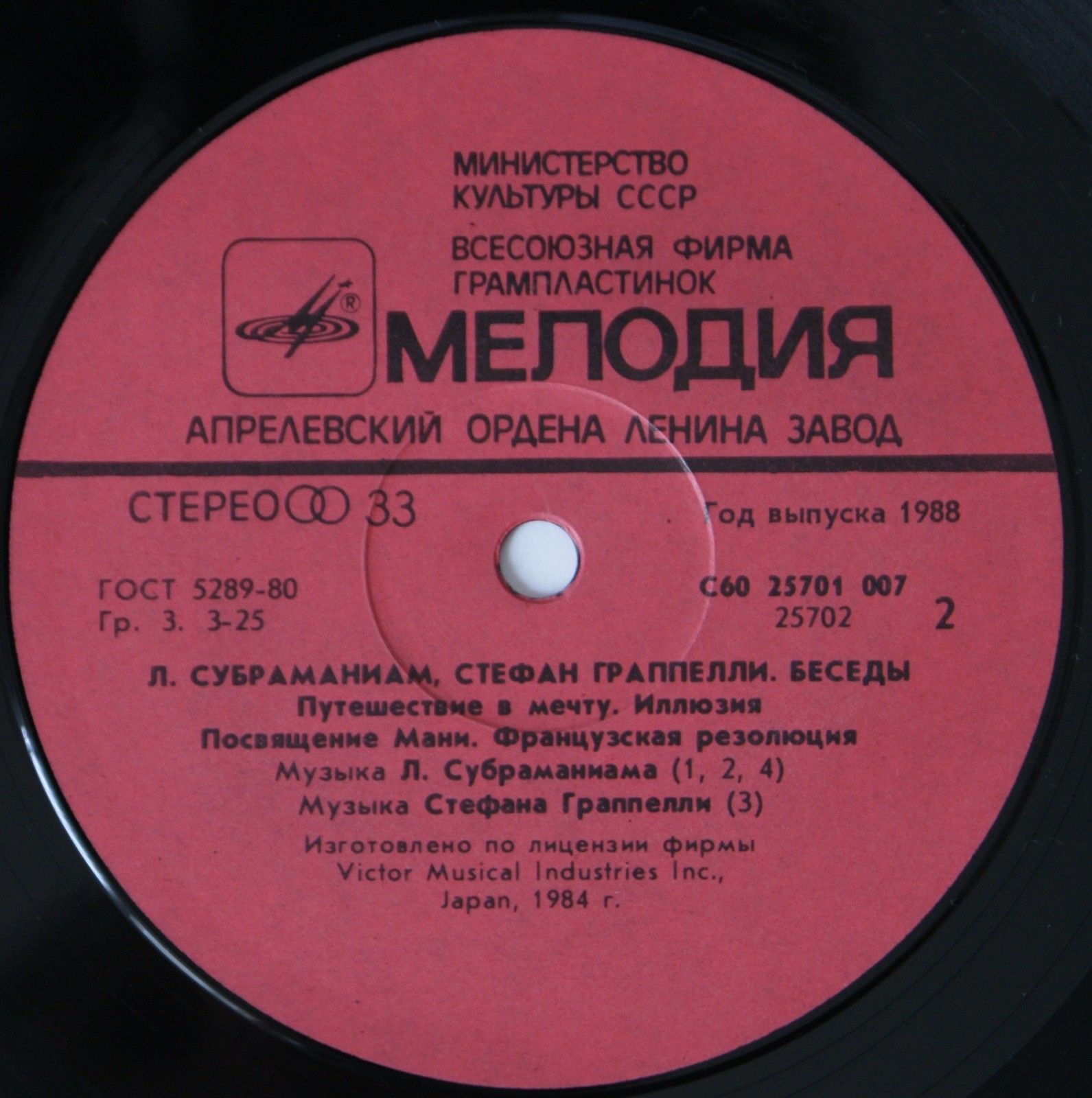 Л. СУБРАМАНИАМ, Стефан ГРАППЕЛЛИ. «Беседы»