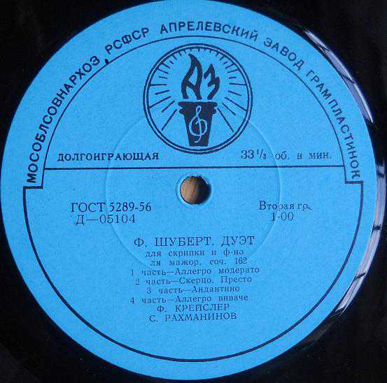 Фриц КРЕЙСЛЕР (скрипка, 1875–1962) и Сергей РАХМАНИНОВ (ф-но, 1873–1943)