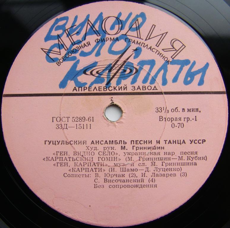 Гуцульский ансамбль песни и танца УССР