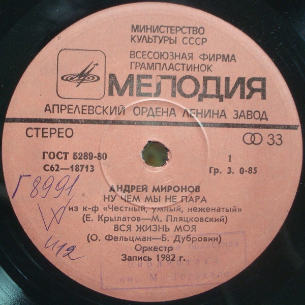 Андрей МИРОНОВ. «Ну чем мы не пара»