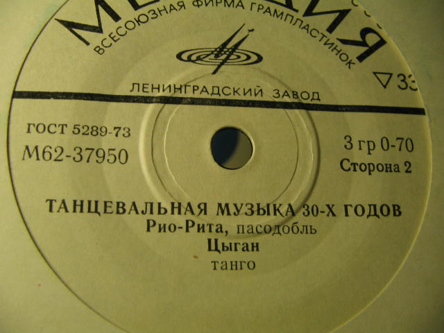 Танцевальная музыка 30-х годов