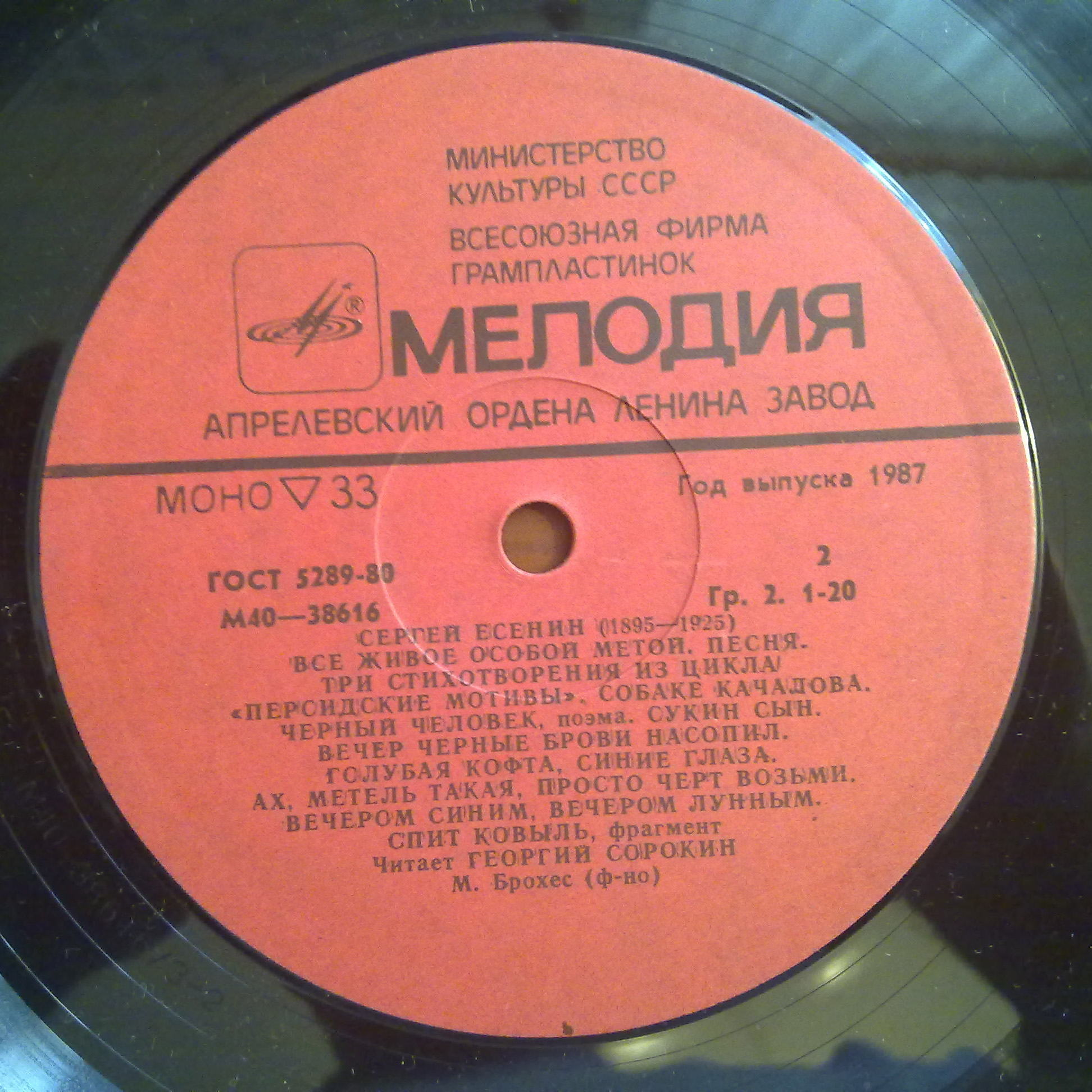 Сергей ЕСЕНИН. Стихотворения и поэмы. Читает Георгий Сорокин