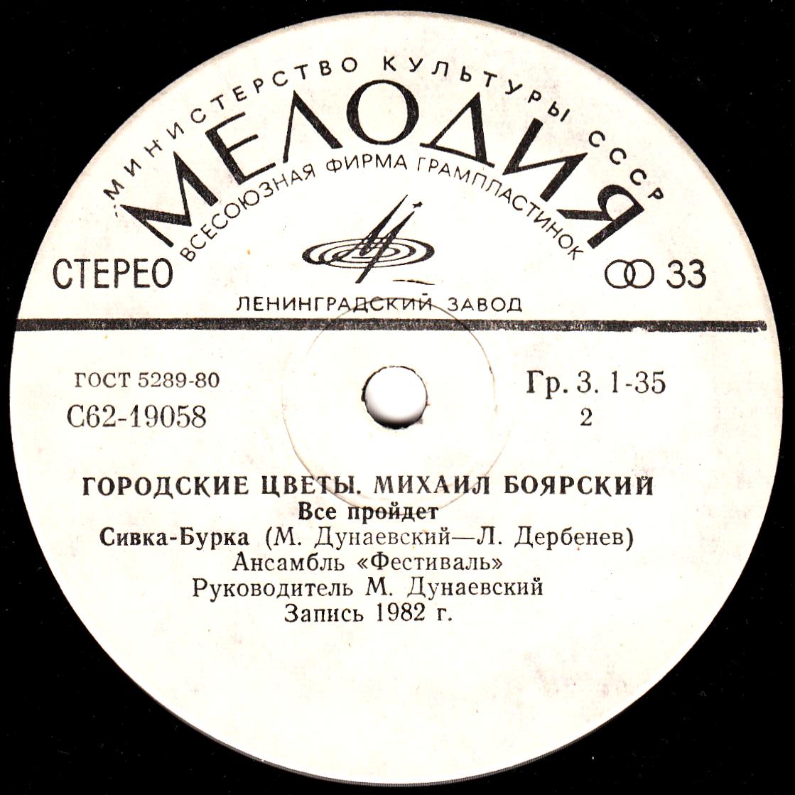 Михаил БОЯРСКИЙ. «Городские цветы»