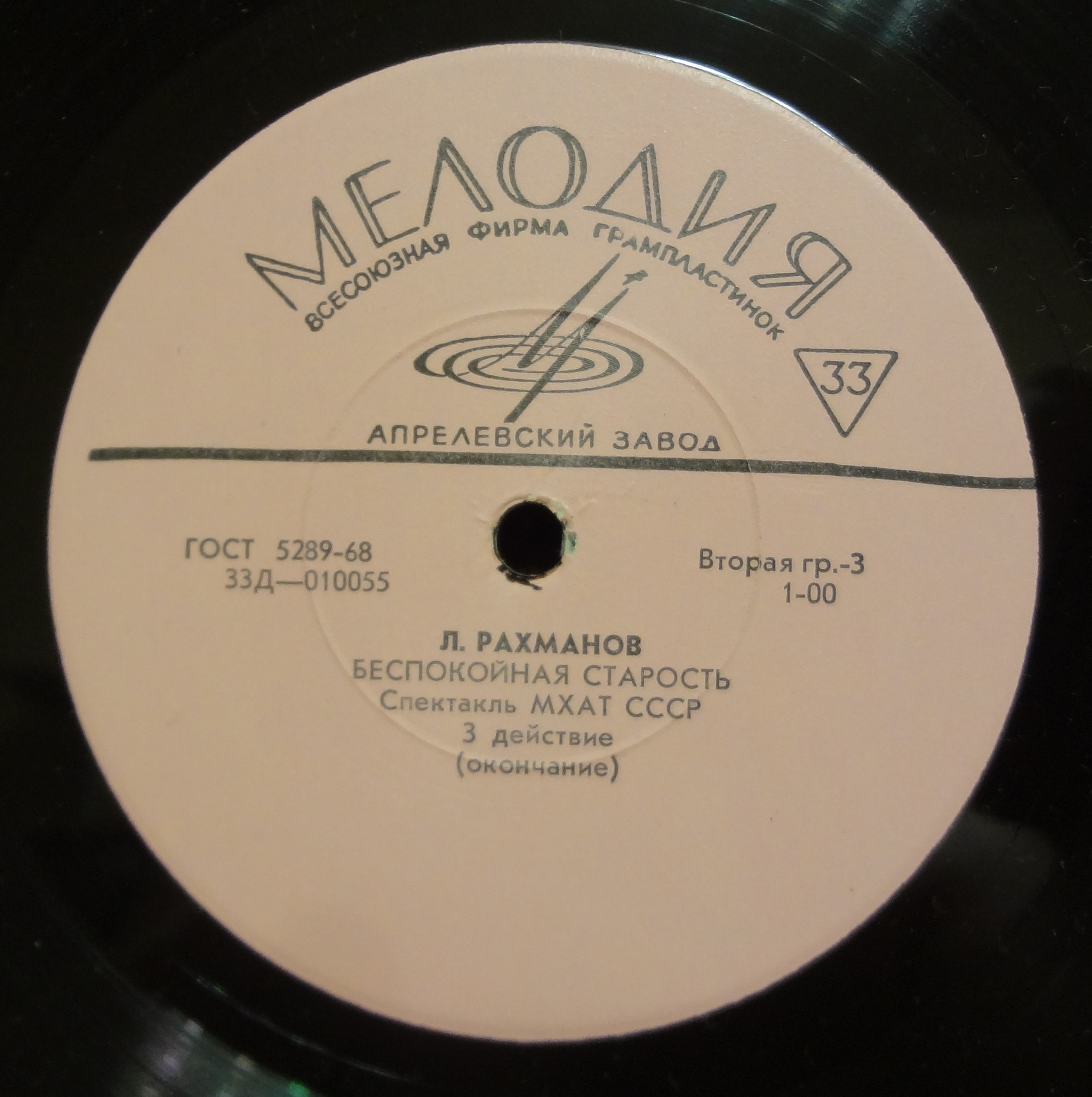 Л. Рахманов. "Беспокойная старость", пьеса в 4-х действиях