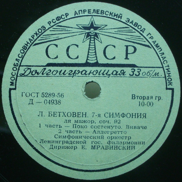 Л. БЕТХОВЕН (1770–1827) Симфония № 7 ля мажор, соч. 92 (Е. Мравинский)