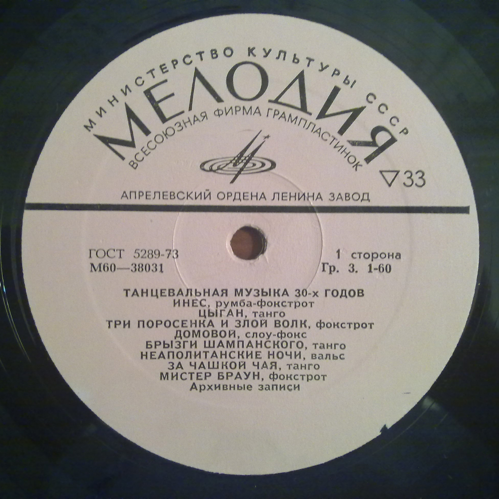 Танцевальная музыка 30-х годов