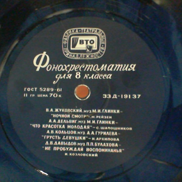 Фонохрестоматия по литературе для VIII класса