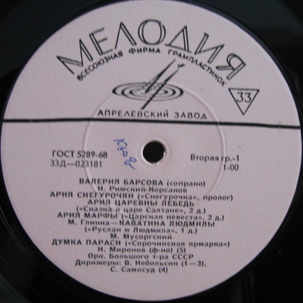 Валерия БАРСОВА (сопрано, 1892–1967) «Поёт Валерия Барсова»