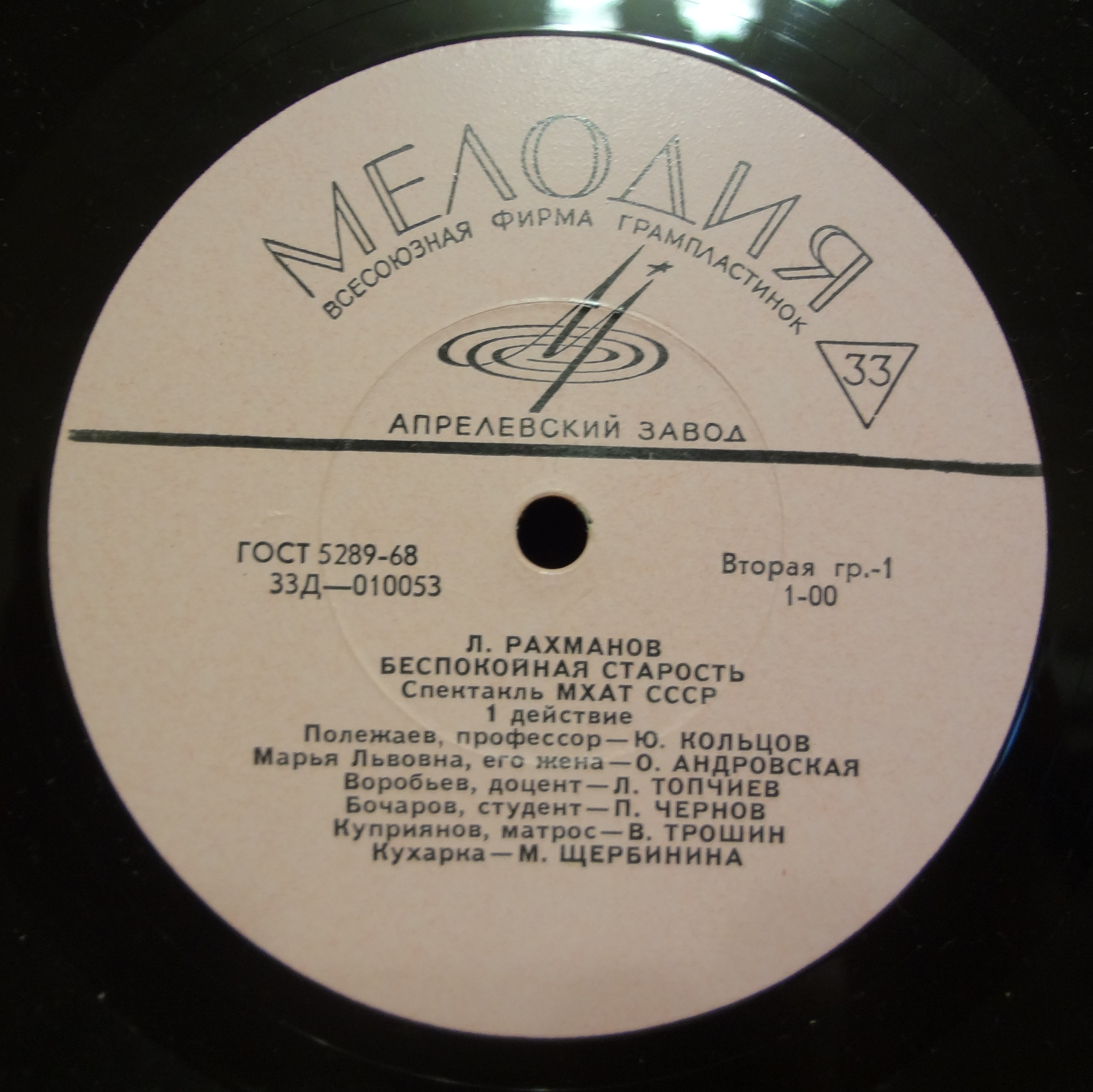 Л. Рахманов. "Беспокойная старость", пьеса в 4-х действиях