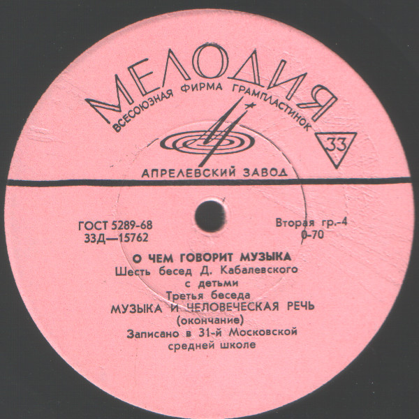 О ЧЁМ ГОВОРИТ МУЗЫКА: Шесть бесед Д. Кабалевского с детьми